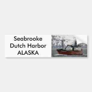 Seabrooke, Krabben-Boot im niederländischen Hafen, Autoaufkleber
