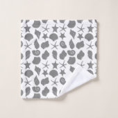 Seacombers dunkelgrau badhandtuch set (Waschlappen)