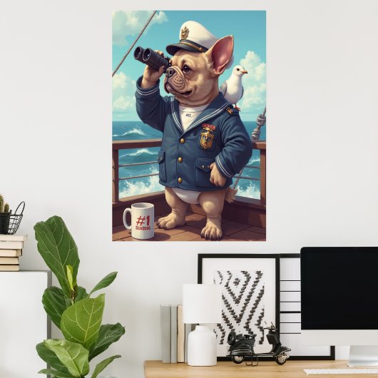 Seadog Ready: Wellen, beobachten, Wälder vorbei Poster (Heimbüro)