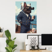Seadog Scans Horizon: Alle Paws überlagert Poster (Heimbüro)