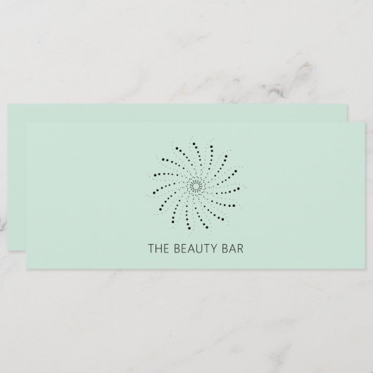 Seafoam Abstrakte Blume Elegantes Geschenkgutschei (Vorne/Hinten)