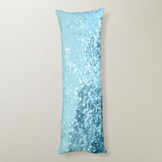 Seafoam Aqua Ocean MERMAID Girls Glitzer #3 Seitenschläferkissen (Rückseite (Vertikal))