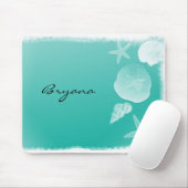 Seafoam Aquamarin Beach Ocean Muscheln Mouse Pad Mousepad (Mit Mouse)