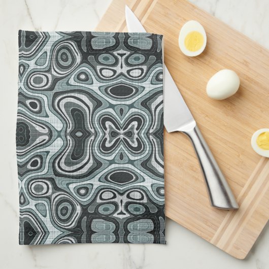 Seafoam Aquamarin Green Gran Angesagt Bohemisch Ba Geschirrtuch (Viertel Falte)