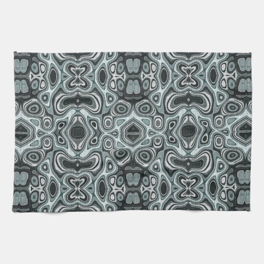 Seafoam Aquamarin Green Gran Angesagt Bohemisch Ba Geschirrtuch (Horizontal)