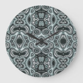 Seafoam Aquamarin Green Gran Angesagt Bohemisch Ba Große Wanduhr (Vorderseite)