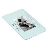 Seafoam B/W Couple Foto Wedding Save the Date Magnet (Rechte Seite)