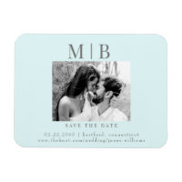 Seafoam B/W Couple Foto Wedding Save the Date