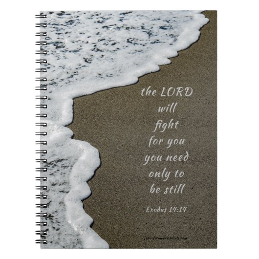 Seafoam Beach Bible Verse 8x6 Spiral Notebook Notizblock (Vorderseite)
