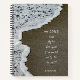 Seafoam Beach Bible Verse Spirituosen Notebook Notizblock