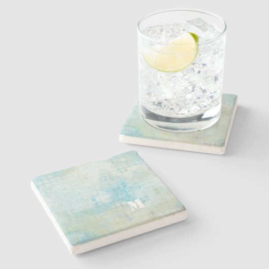 Seafoam Beach Pattern Stone Untersetzer (Seitenansicht)