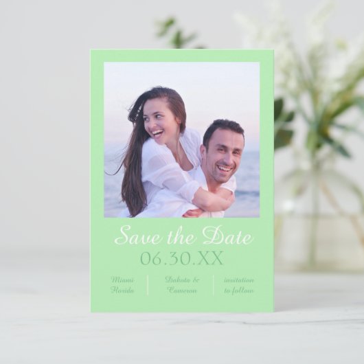 Seafoam-Bild vertikal - 3x5 Speichern Sie das Datu Save The Date (Stehend Vorderseite)