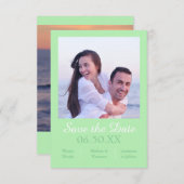 Seafoam-Bild vertikal - 3x5 Speichern Sie das Datu Save The Date (Vorne/Hinten)