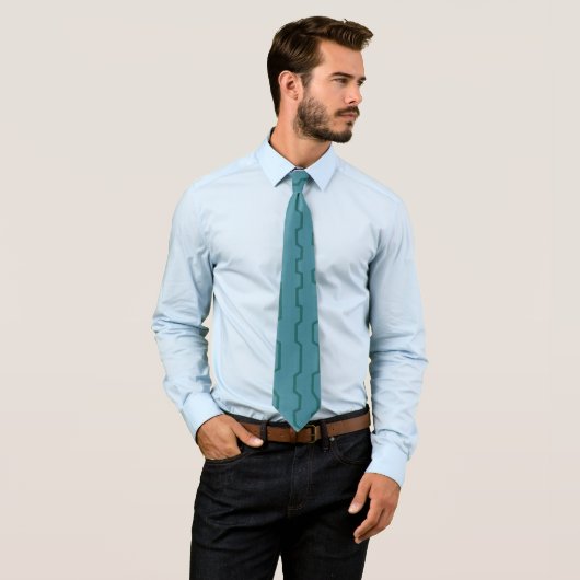 Seafoam Blue Trellis Neck Tie Krawatte (Beispiel)