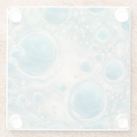 Seafoam Bubbles Glasuntersetzer (Rückseite)