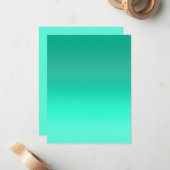 Seafoam Fade Mitteilungskarte (Vorderseite/Rückseite Beispiel)