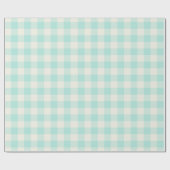 Seafoam Gingham - Wrapping Paper Geschenkpapier (Flach)