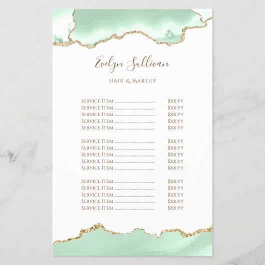 Seafoam Green Age Preisliste Flyer (Vorne)