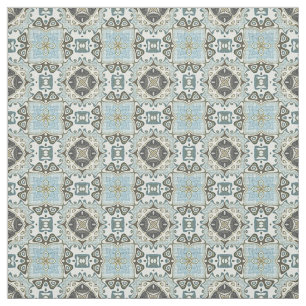 Seafoam Green Aquamarin Blue Brown Bali Batik Must Stoff