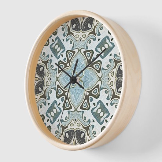 Seafoam Green Aquamarin Türkis Angesagt Bohemisch Uhr (Winkel)