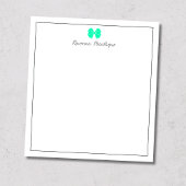 Seafoam Green Bow Border Script Custom Name Script Notizblock