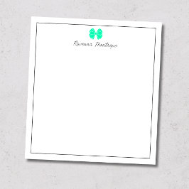 Seafoam Green Bow Border Script Custom Name Script Notizblock