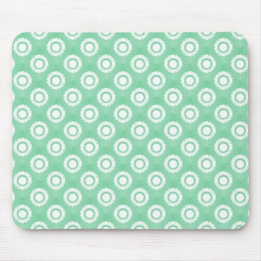 Seafoam Green Funky Blume Mousepad (Vorne)
