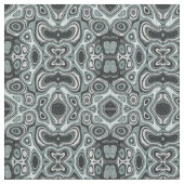 Seafoam Green Gray Bali Batik Style Muster Stoff (Nahaufnahme)
