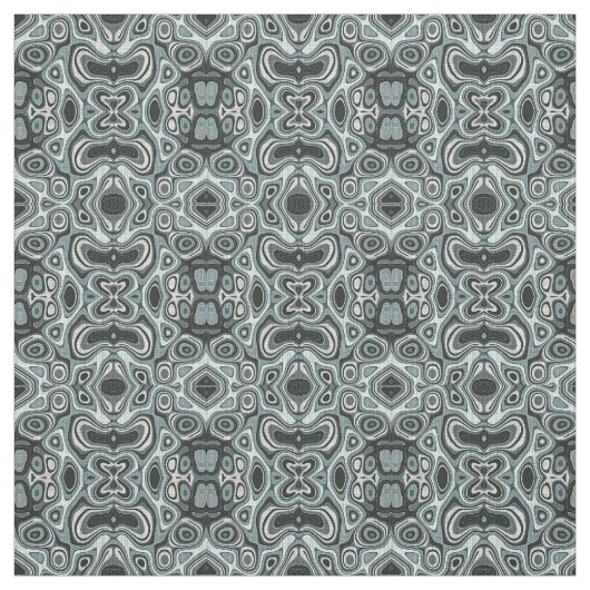 Seafoam Green Gray Bali Batik Style Muster Stoff (Muster)