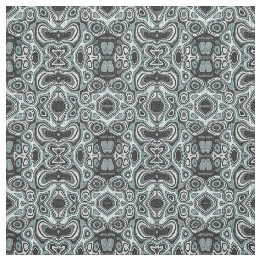 Seafoam Green Gray Bali Batik Style Muster Stoff (Muster)