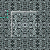 Seafoam Green Gray Bali Batik Style Muster Stoff (Kachel)