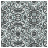 Seafoam Green Gray Bali Batik Style Muster Stoff (Nahaufnahme)