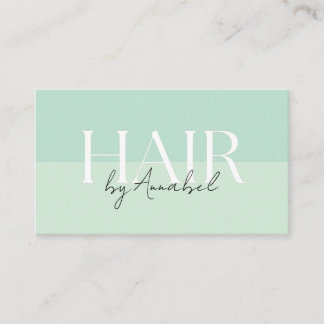 Seafoam Green Hair Stylist QR Code  Business Card Visitenkarte