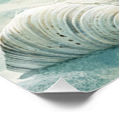 Seafoam Green Seashell Leinwand Art Poster (Ecke)