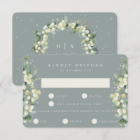 Seafoam Green Snowberry+Eucalyptus Edged Wedding