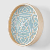 Seafoam Green Taupe Brown Angesagtes Bohemisches B Uhr (Winkel)