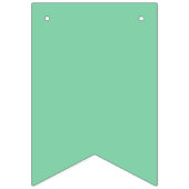 Seafoam Green to Navy Blue Gradient Wimpelkette (Zweite Fahne)