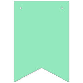 Seafoam Green to Navy Blue Gradient Wimpelkette (Erste Fahne)