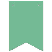 Seafoam Green to Navy Blue Gradient Wimpelkette (Dritte Fahne)