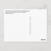 Seafoam Green und Navy Strips Danke Postcard Postkarte (Rückseite)