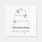 Seafoam Green Wedding Cake Napkins Serviette (Vorderseite)