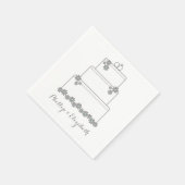 Seafoam Green Wedding Cake Napkins Serviette (Ecke)