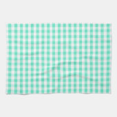 Seafoam Green & White Gingham Pattern Handtuch (Horizontal)