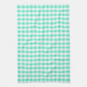 Seafoam Green & White Gingham Pattern Handtuch (Vertikal)