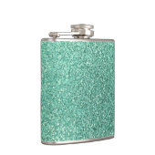 Seafoam grüner Glitter Flachmann (Rechts)