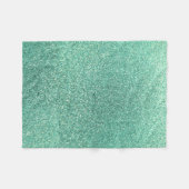Seafoam grüner Glitter Fleecedecke (Vorderseite (Horizontal))