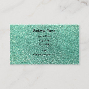 Seafoam grüner Glitter Visitenkarte