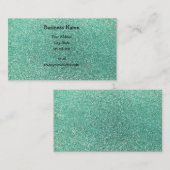 Seafoam grüner Glitter Visitenkarte (Vorne/Hinten)
