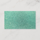 Seafoam grüner Glitter Visitenkarte (Rückseite)