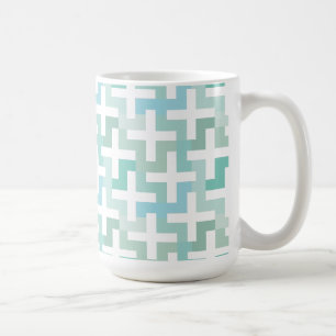 Seafoam grünes geometrisches kaffeetasse